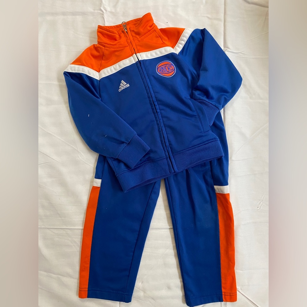 Boys adidas knicks track suit / warmup jacket and pants